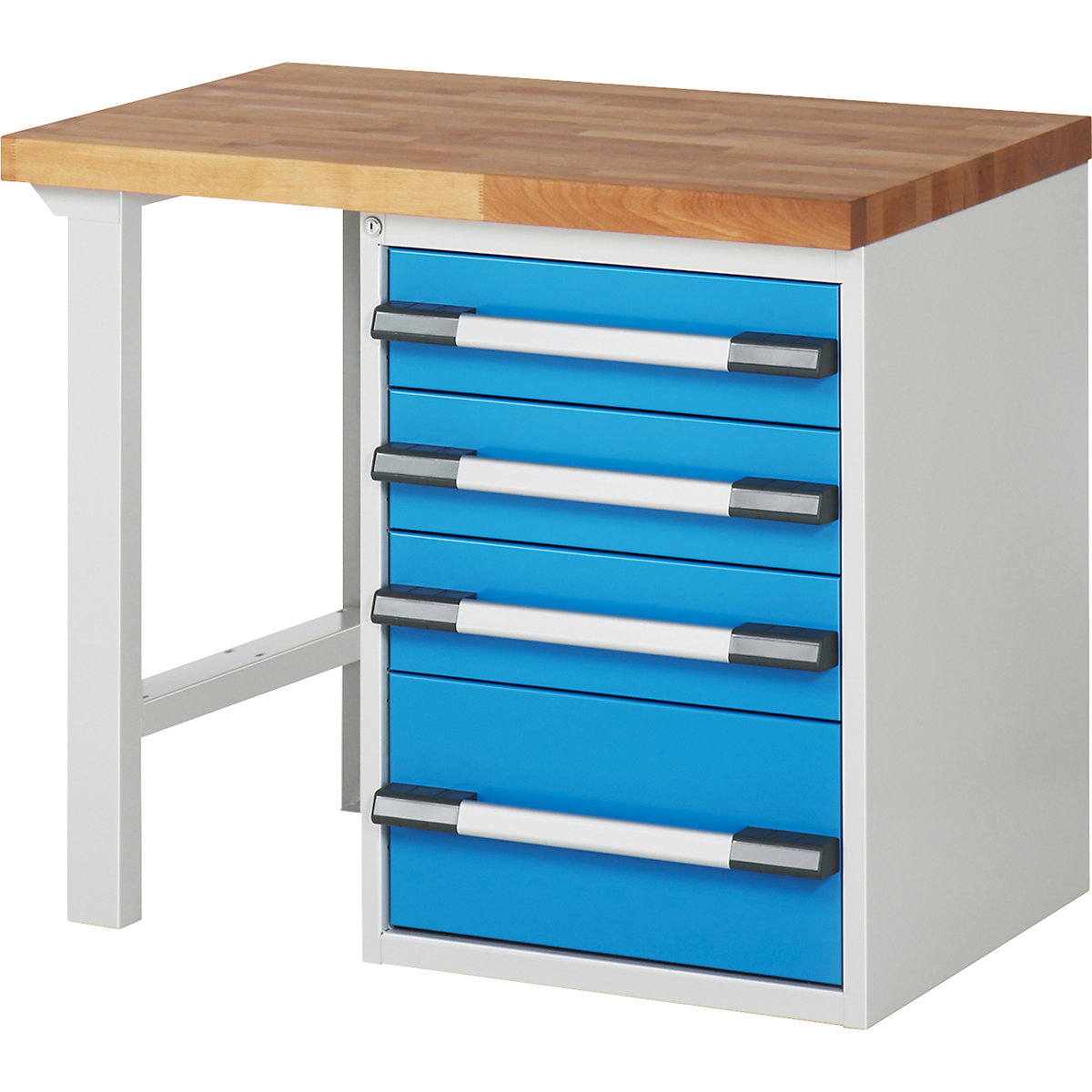 Workbench with fixed pedestals, series 7000 modular system - eurokraft pro