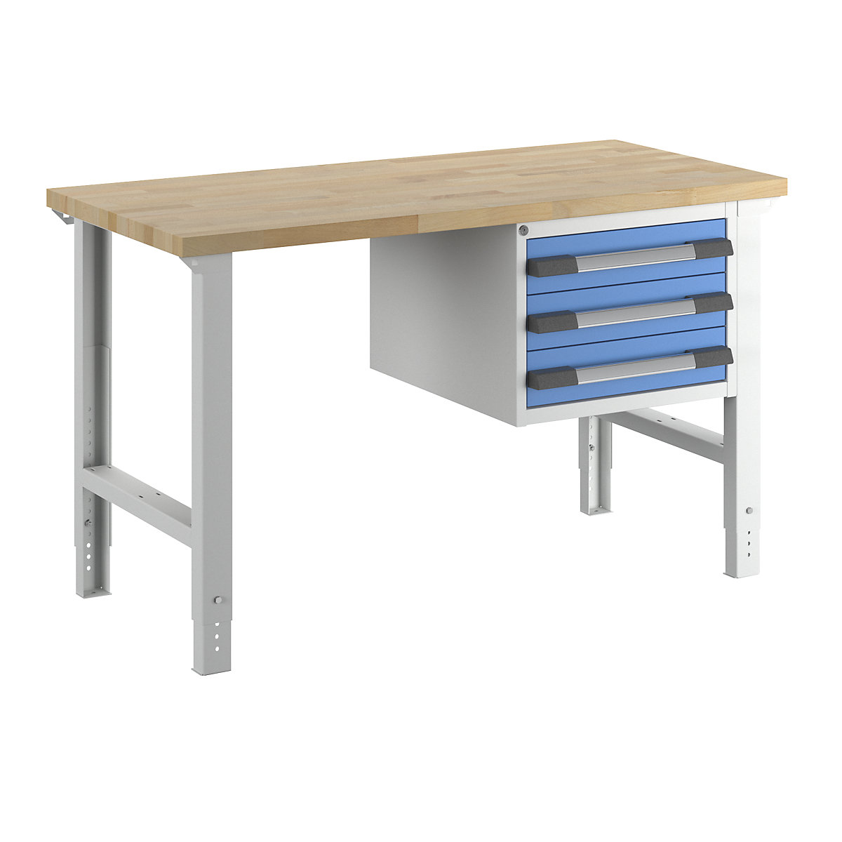 Workbench with suspended drawers, modular system series 7000 - eurokraft pro
