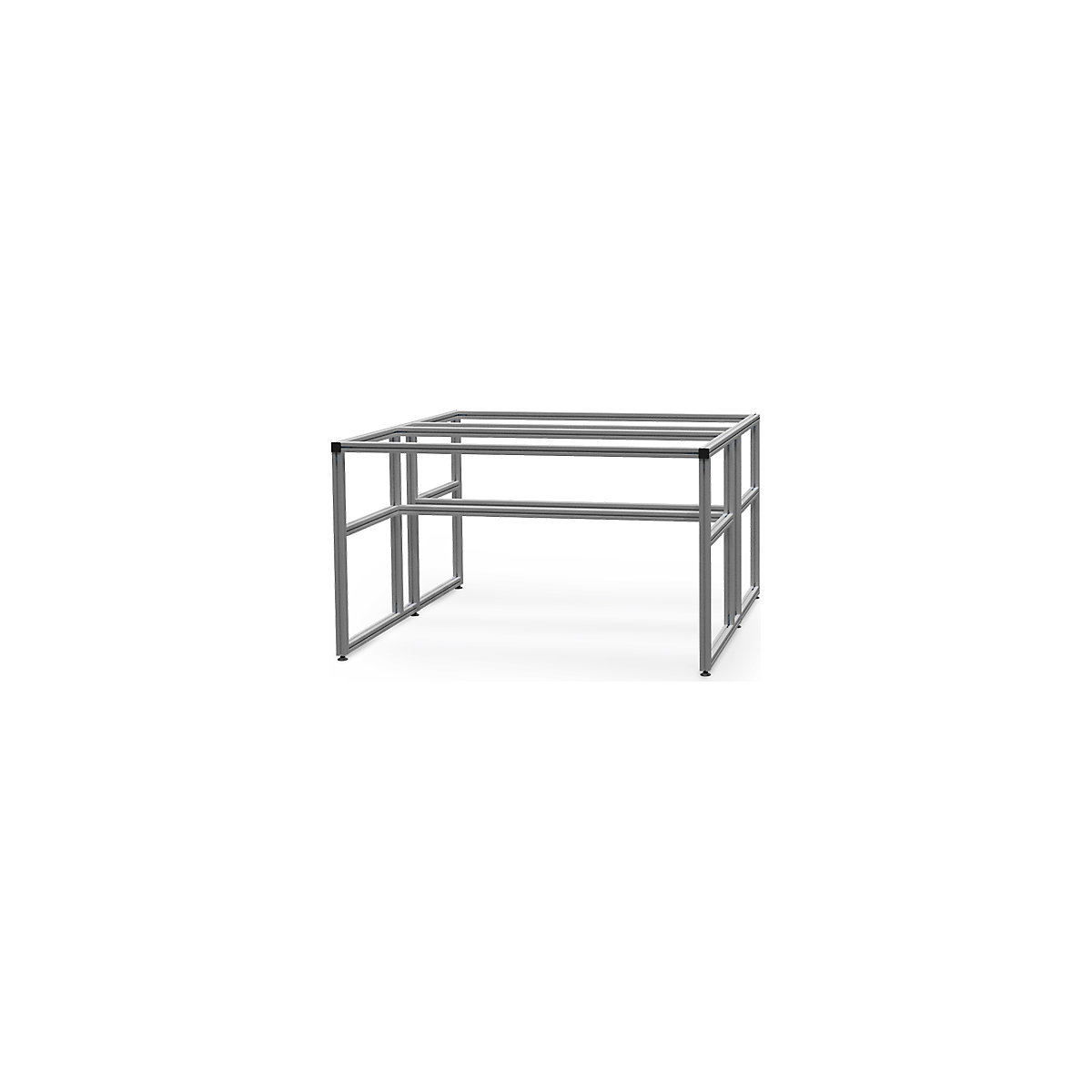 workalu® aluminium workbench with modular system, double sided – bedrunka hirth (Product illustration 5)-4