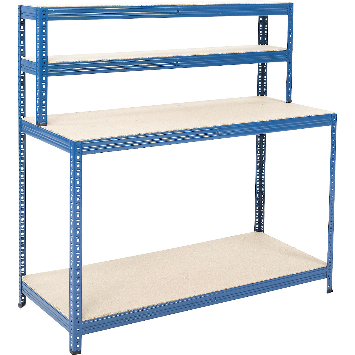 Workstation with 4 shelves