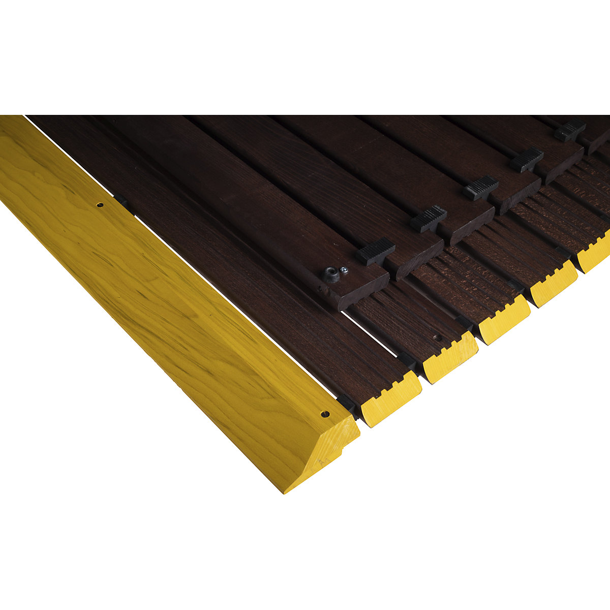 Wooden safety grid Yoga, ddark stain, per metre – Miltex (Product illustration 3)-2