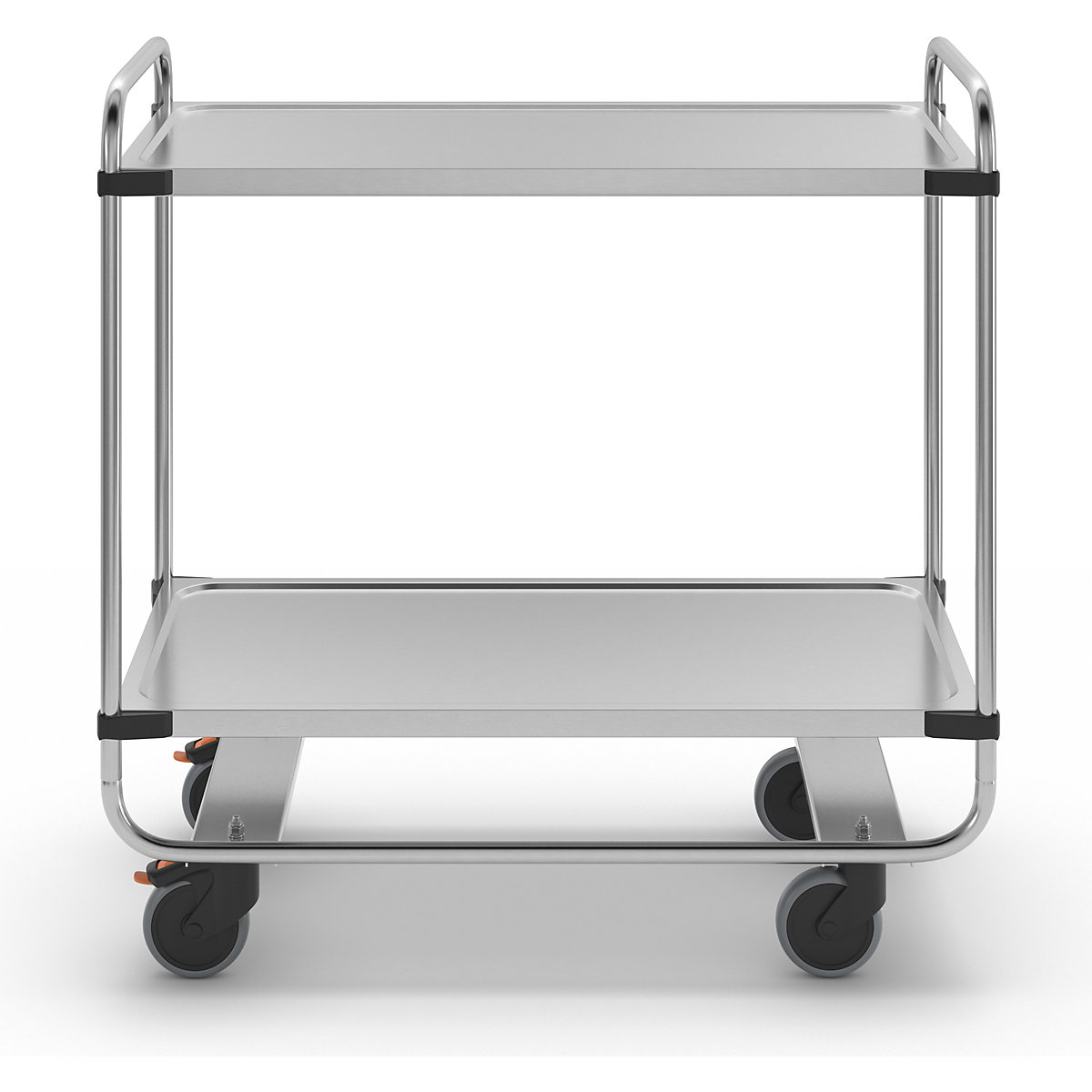 Stainless steel serving trolley, assembled (Product illustration 5)-4