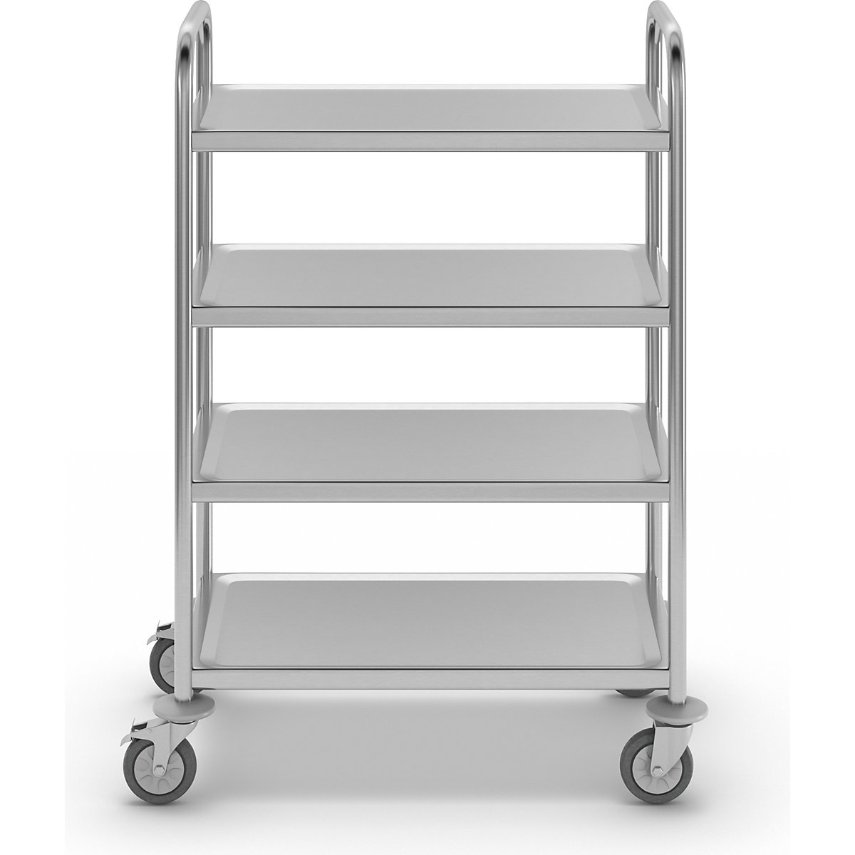 Stainless steel serving trolley – eurokraft basic (Product illustration 4)-3