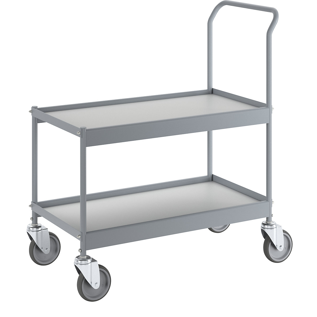 Table trolley, max. load 150 kg on 2 shelves, LxW 790 x 425 mm, 4 swivel castors-2