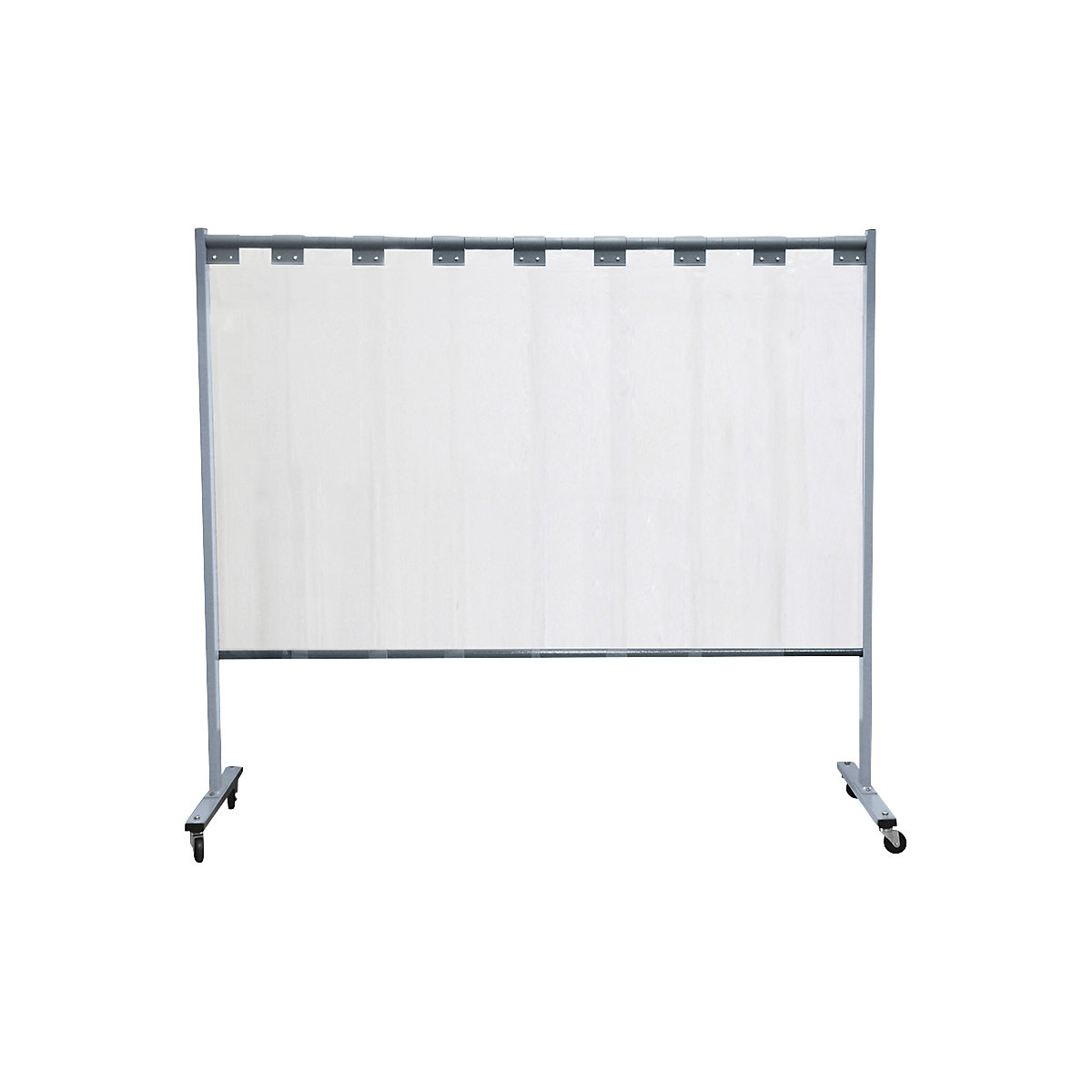 Mobile welding protection screen, single unit design, HxW 1900 x 2100 mm, with lamellar curtain, transparent-3