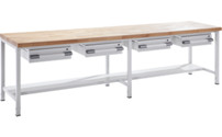 Workbench, height adjustable