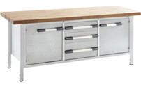 Workbench, height adjustable