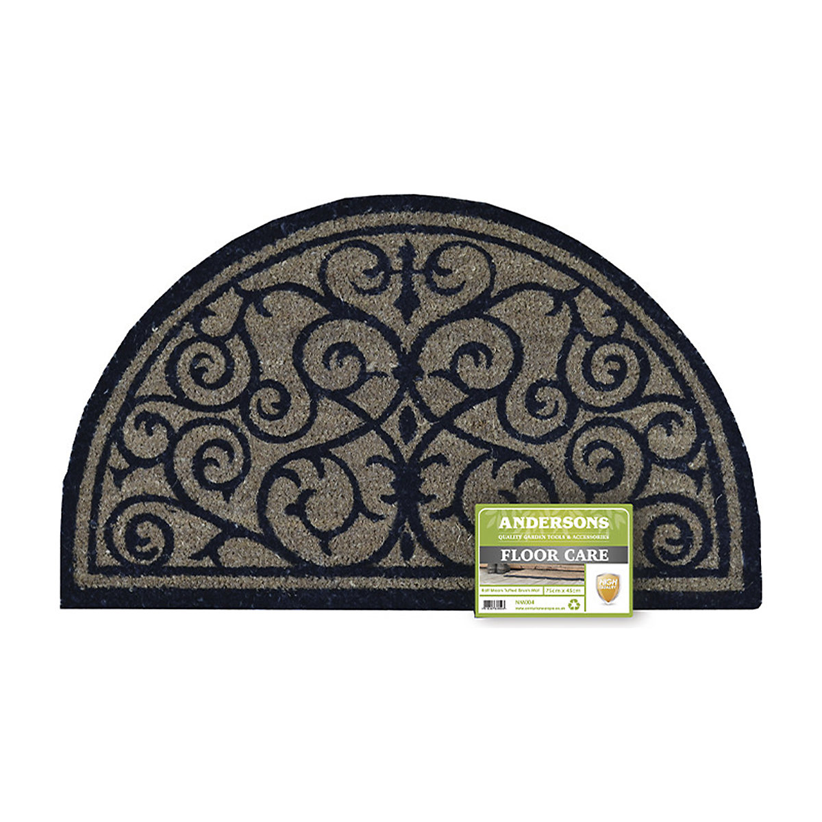 Andersons® Epsom Half Moon Coir Scraper Doormat