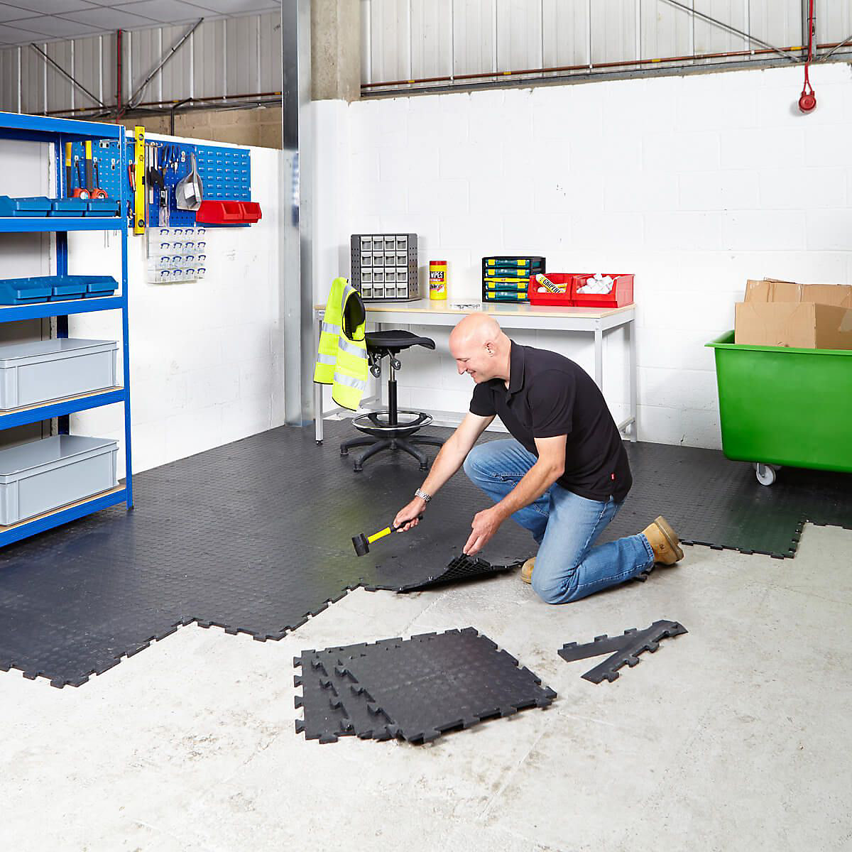 BiGDUG Essentials Interlocking Vinyl Floor Tiles