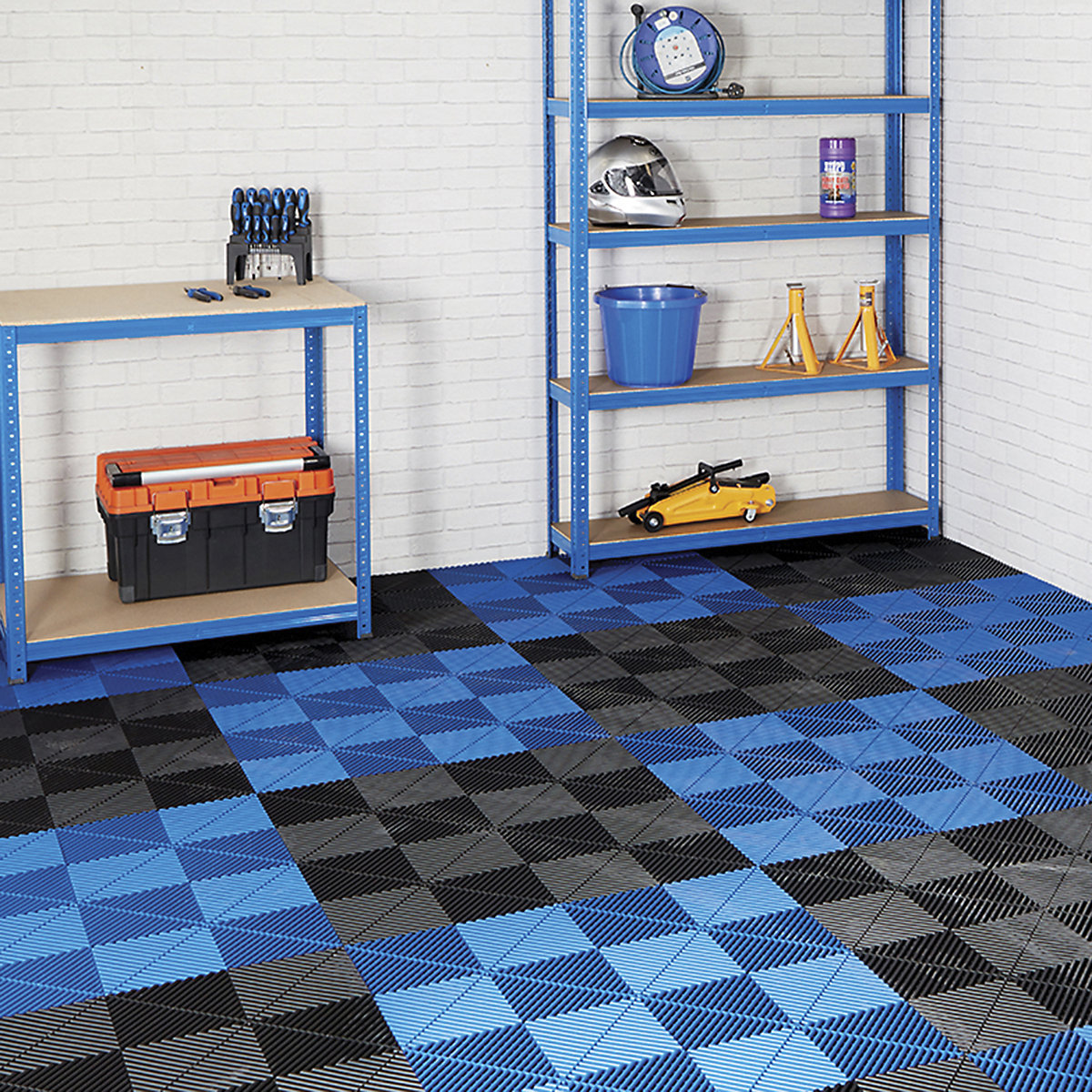 BiGDUG Essentials Vented Interlocking Garage Tile Mega Deal (Product illustration 4)-3