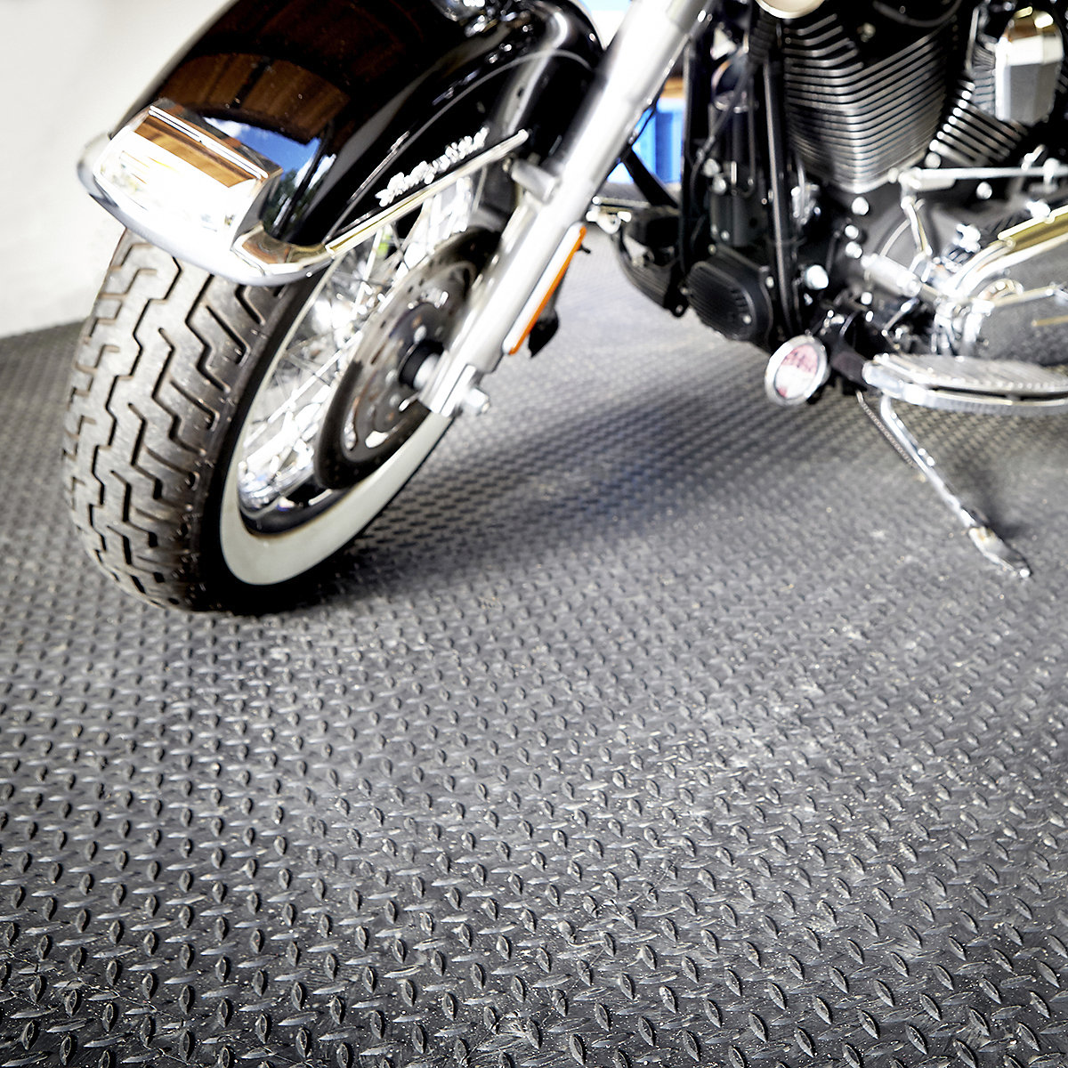 BiGDUG Garage PVC Motorcycle Floor Mats