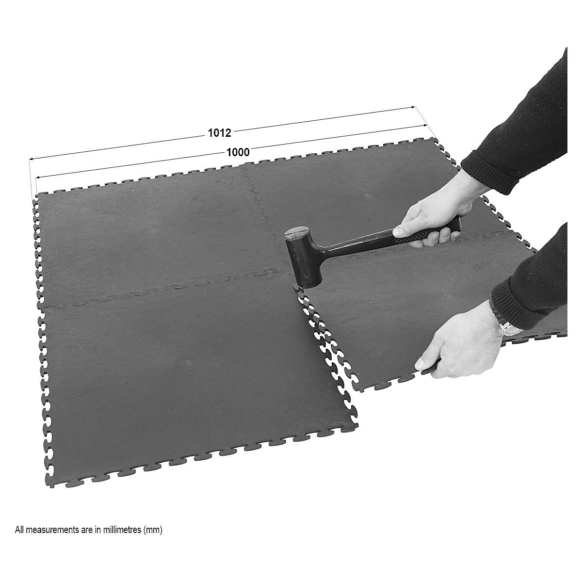 BiGDUG Heavy Industrial Interlocking Vinyl Floor Tiles (Product illustration 8)-7