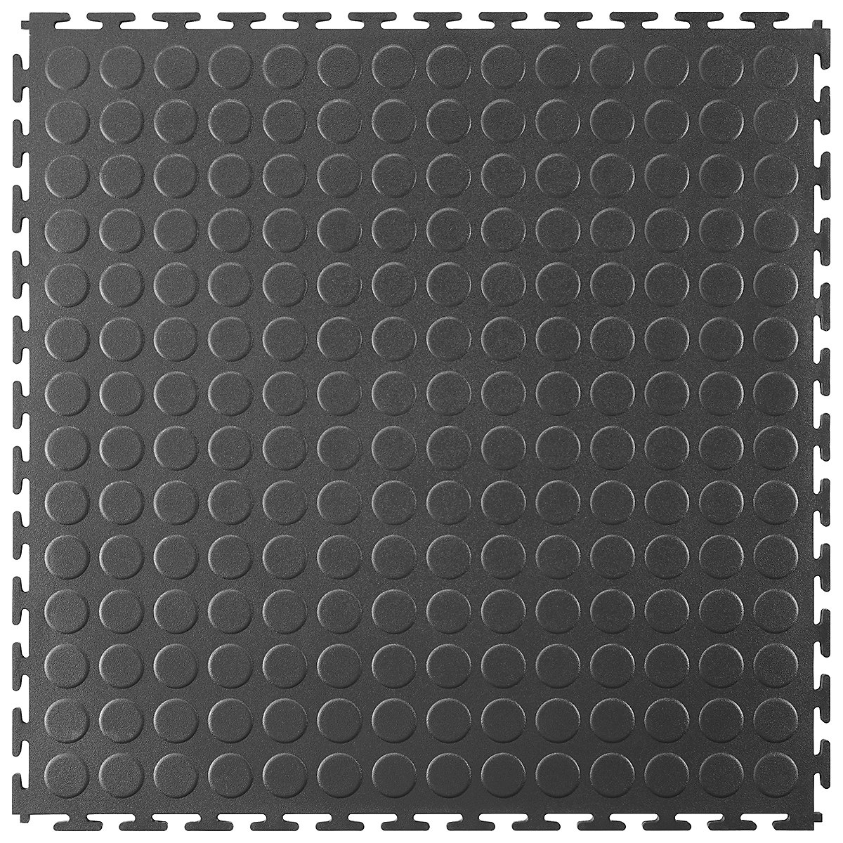 BiGDUG Industrial Floor Tiles | Raised Disc, BiGDUG Industrial Floor Tiles | Raised Disc, BiGDUG Industrial Floor Tile | Raised Disc | 7h x 500w x 500d mm | Pack of 4 | Graphite-3