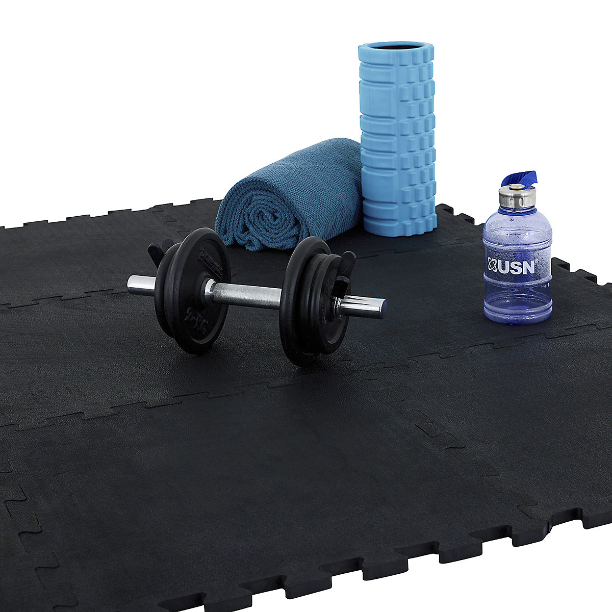 BiGDUG Rubber Interlocking Gym Flooring Tiles