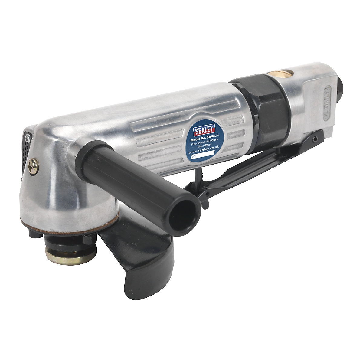 Sealey 100mm Diameter Heavy-Duty Angle Air Grinder with Throttle Safety