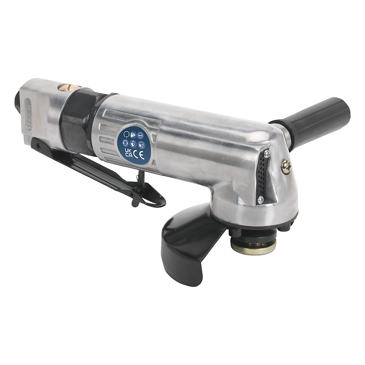 Sealey 100mm Diameter Heavy-Duty Angle Air Grinder with Throttle Safety (Product illustration 3)-2