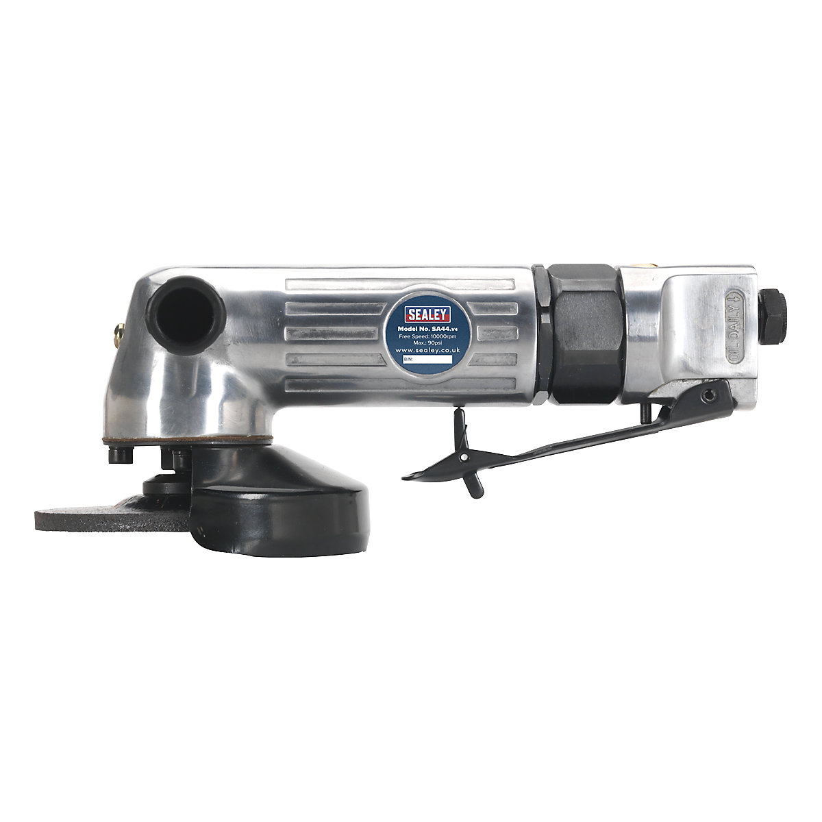 Sealey 100mm Diameter Heavy-Duty Angle Air Grinder with Throttle Safety (Product illustration 5)-4