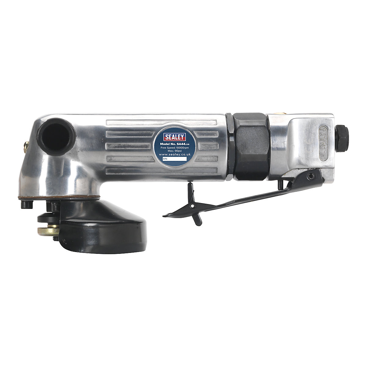 Sealey 100mm Diameter Heavy-Duty Angle Air Grinder with Throttle Safety (Product illustration 6)-5
