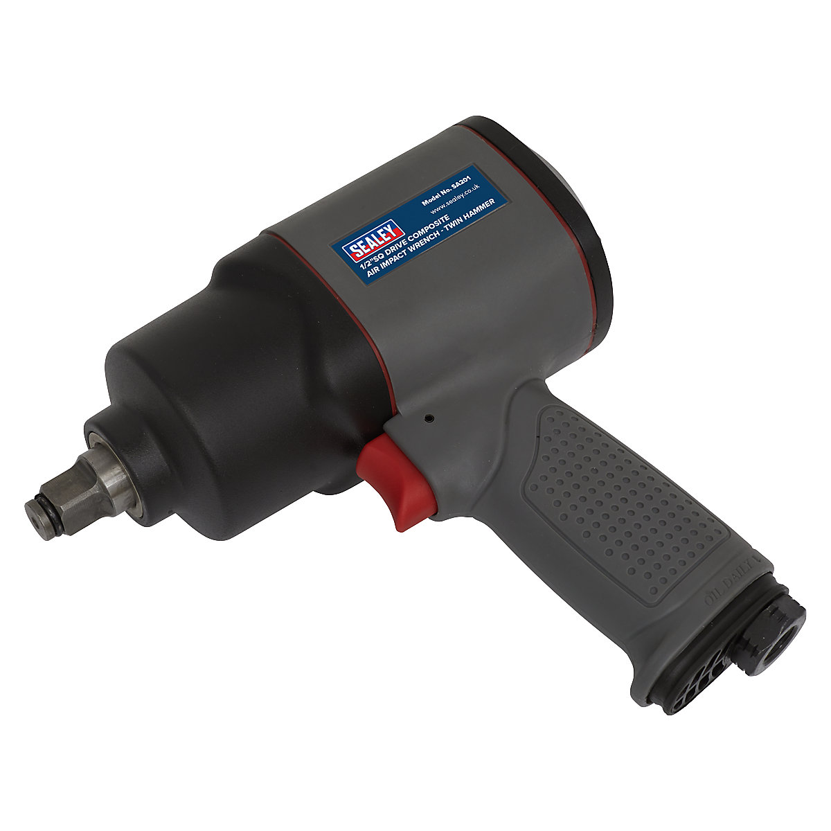 Sealey 1/2"Sq Drive Composite Twin Hammer Air Impact Wrench