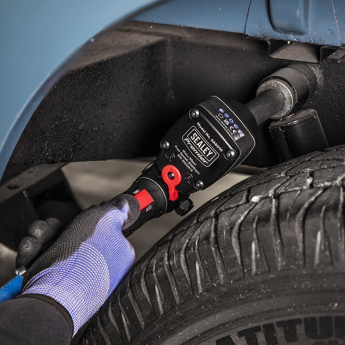 Sealey 1/2"Sq Drive  Twin Hammer Super Stubby Air Impact Wrench (Product illustration 5)-4