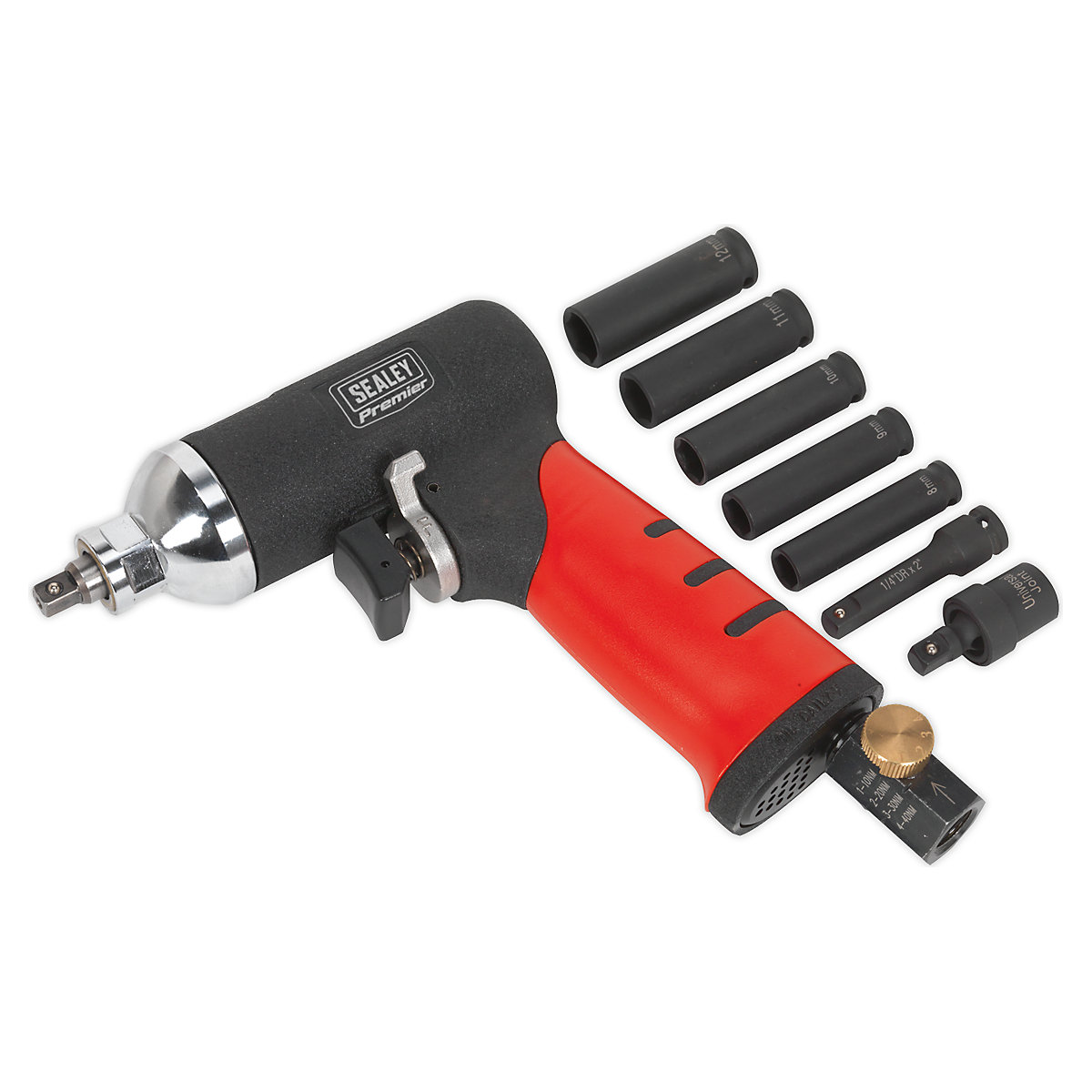 Sealey 1/4"Sq Diesel Drive Air Impact Wrench Glow Plug Kit (Product illustration 4)-3