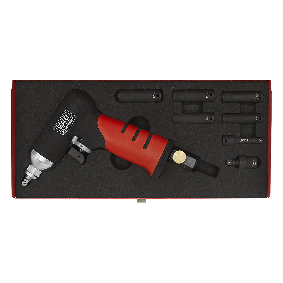 Sealey 1/4"Sq Diesel Drive Air Impact Wrench Glow Plug Kit (Product illustration 2)-1