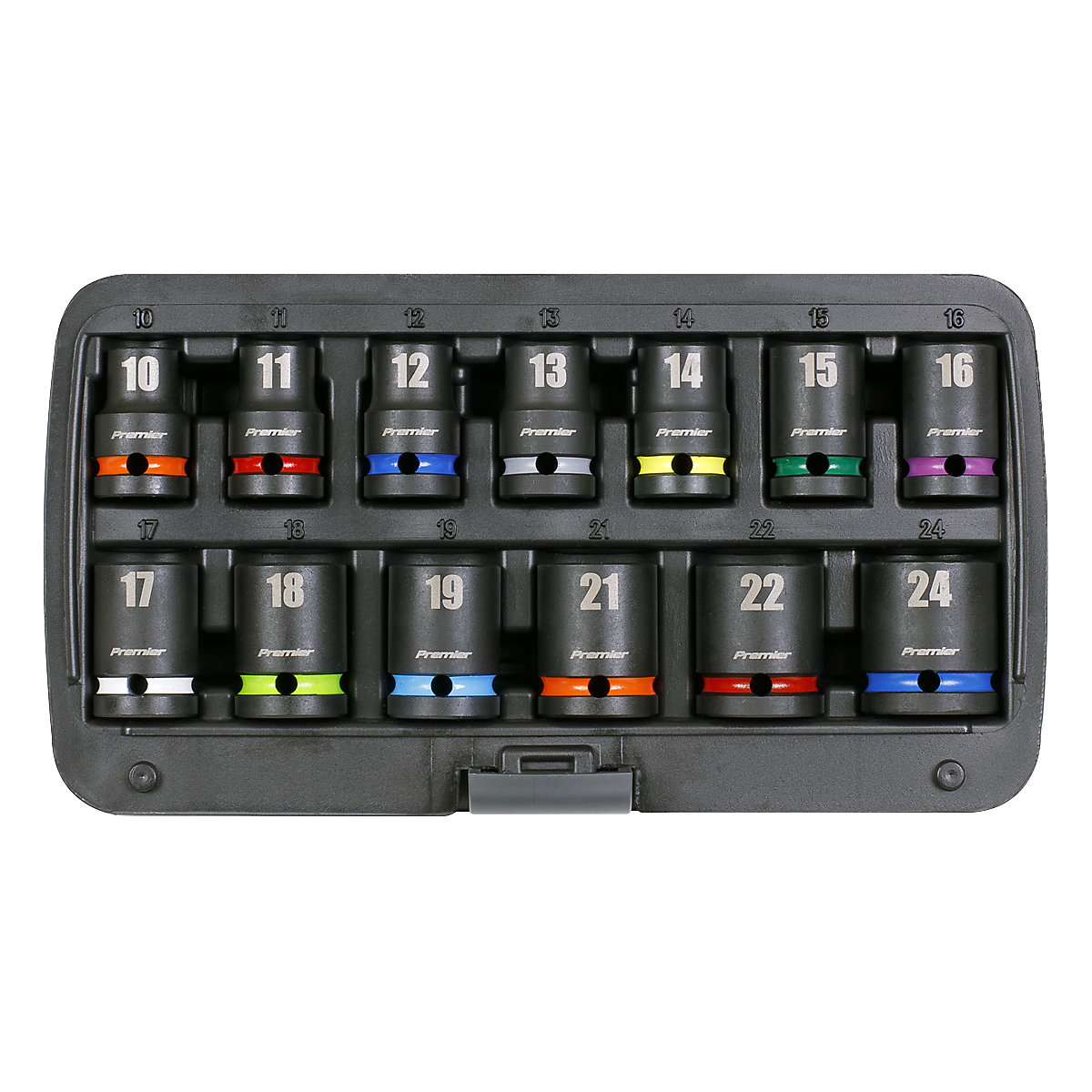 Sealey Premier 1/2"Sq Drive Deep Impact Socket Set | 13 Piece (Product illustration 3)-2