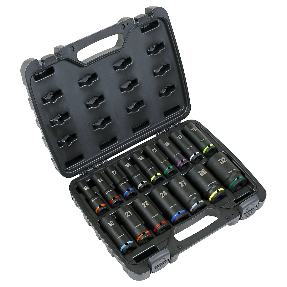 Sealey Premier 1/2"Sq Drive Deep Impact Socket Set | 16 Piece