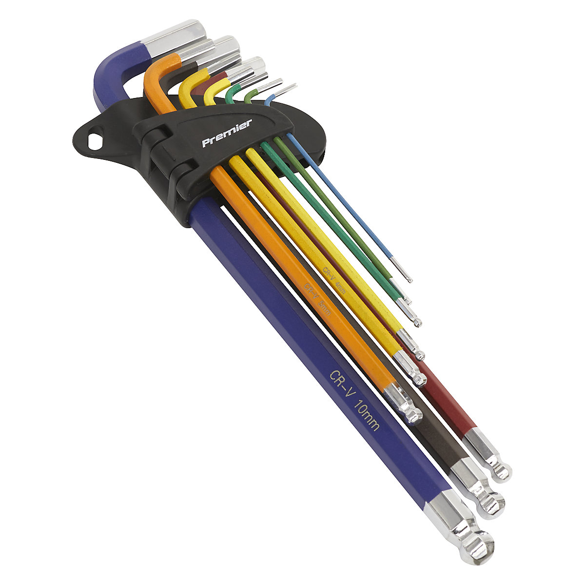 Sealey Premier Anti-Slip Extra Long Ball-End Hex Key Set | 9 Piece