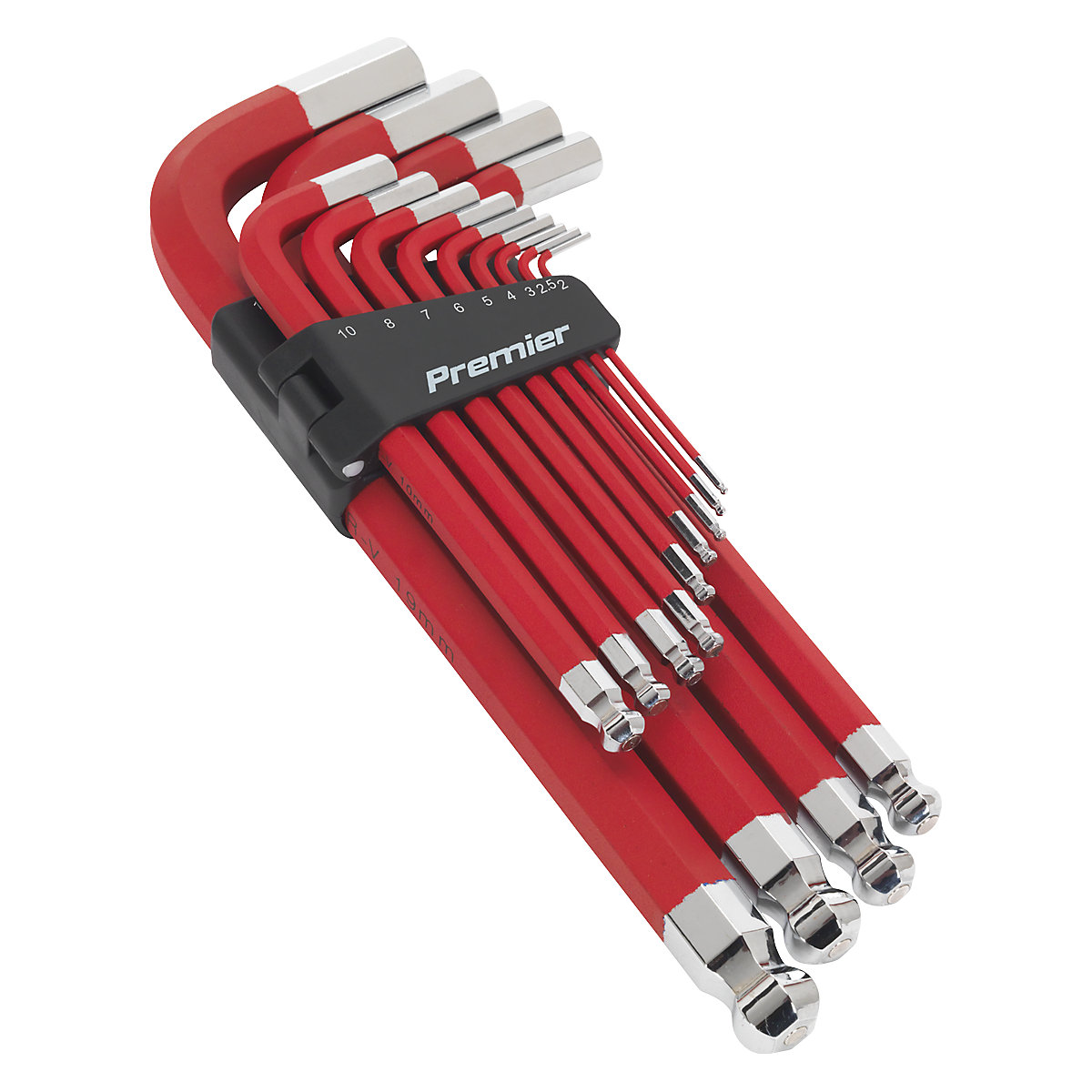 Sealey Premier Anti-Slip Jumbo Ball-End Hex Key Set | 13 Piece