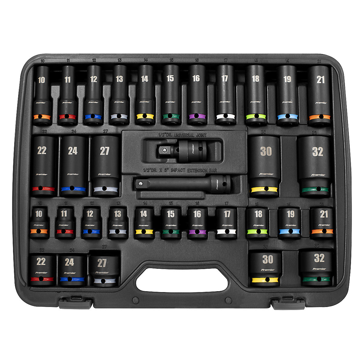 Sealey Premier Deep Impact Socket Master Set | 1/2"Sq Drive (Product illustration 3)-2
