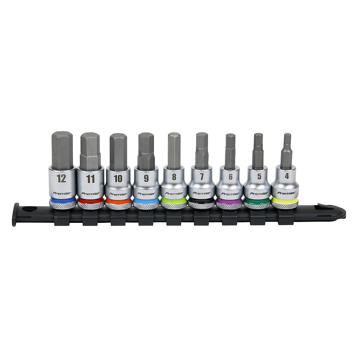 Sealey Premier Hex Socket Bit Set | 3/8"Sq Drive (Product illustration 2)-1