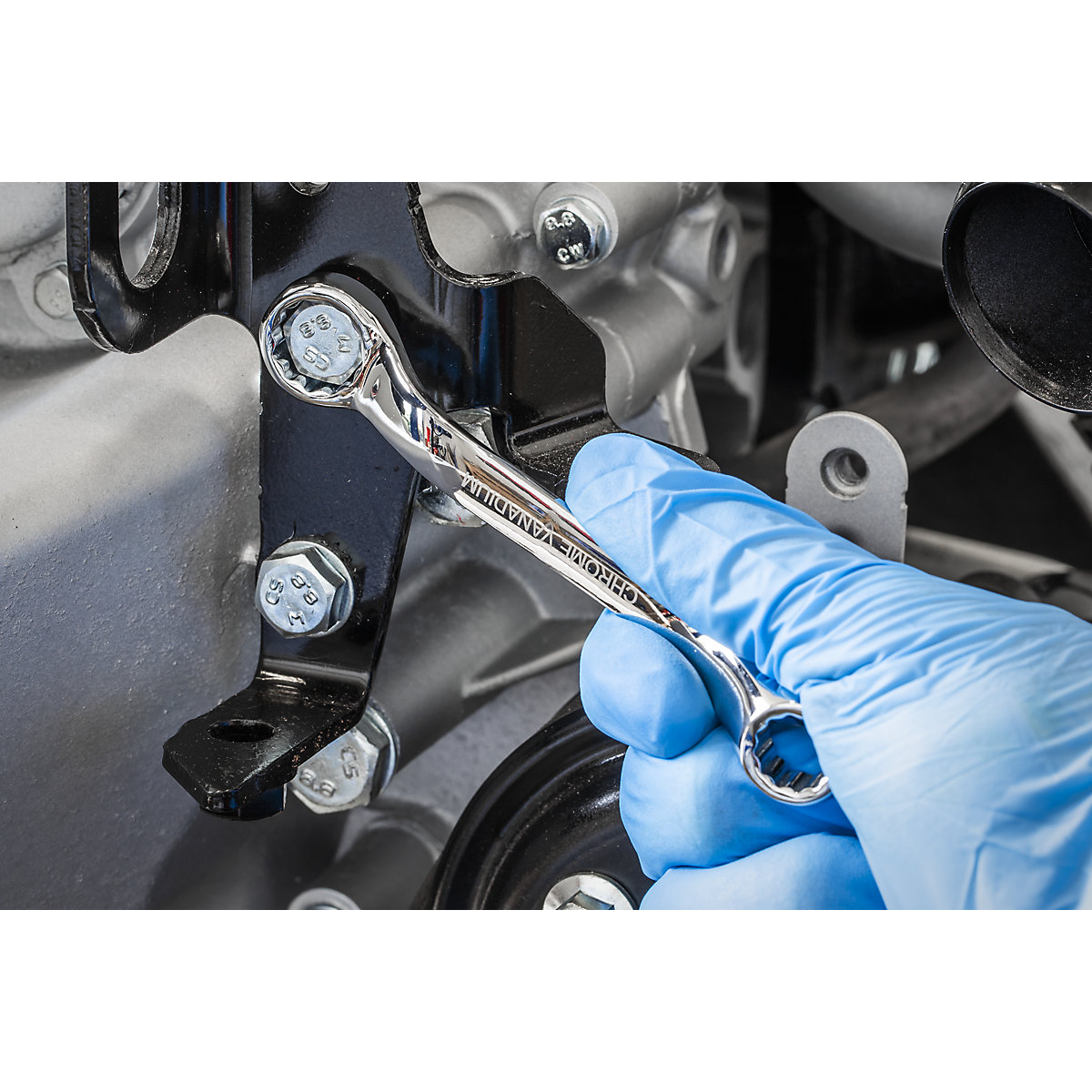 Sealey Premier Stubby Offset Double End Ring Spanner | 10 x 13mm (Product illustration 4)-3