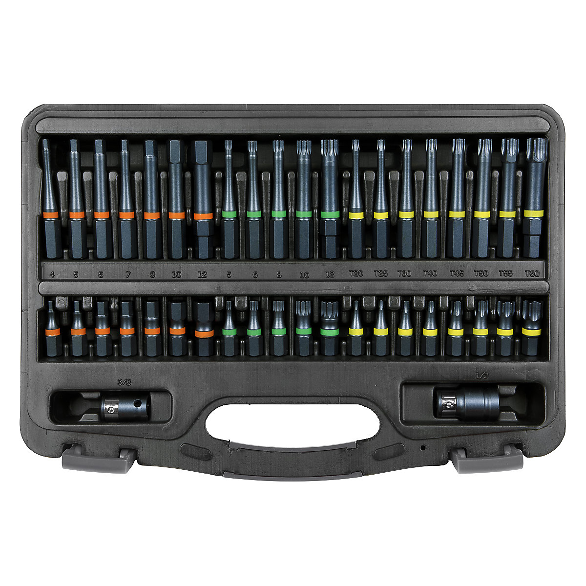 Sealey Premier TRX-Star, Hex & Spline Bit Set | 3/8" &amp; 1/2&quot;Sq Drive | 42 Piece (Product illustration 5)-4