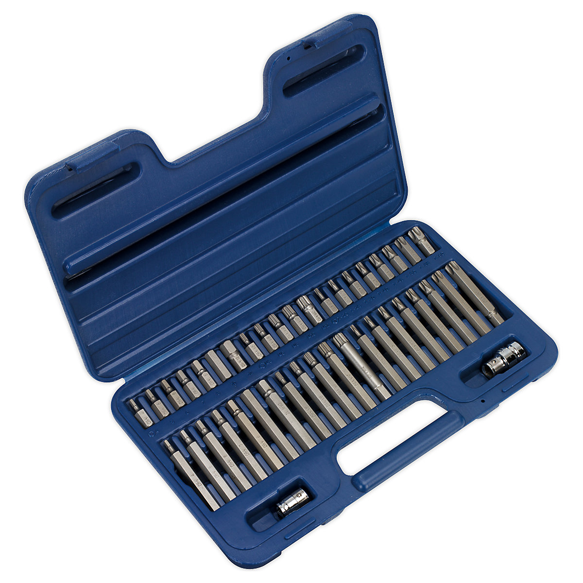 Sealey Premier TRX-Star, Hex & Spline Bit Set | 3/8" & 1/2"Sq Drive | 42 Piece