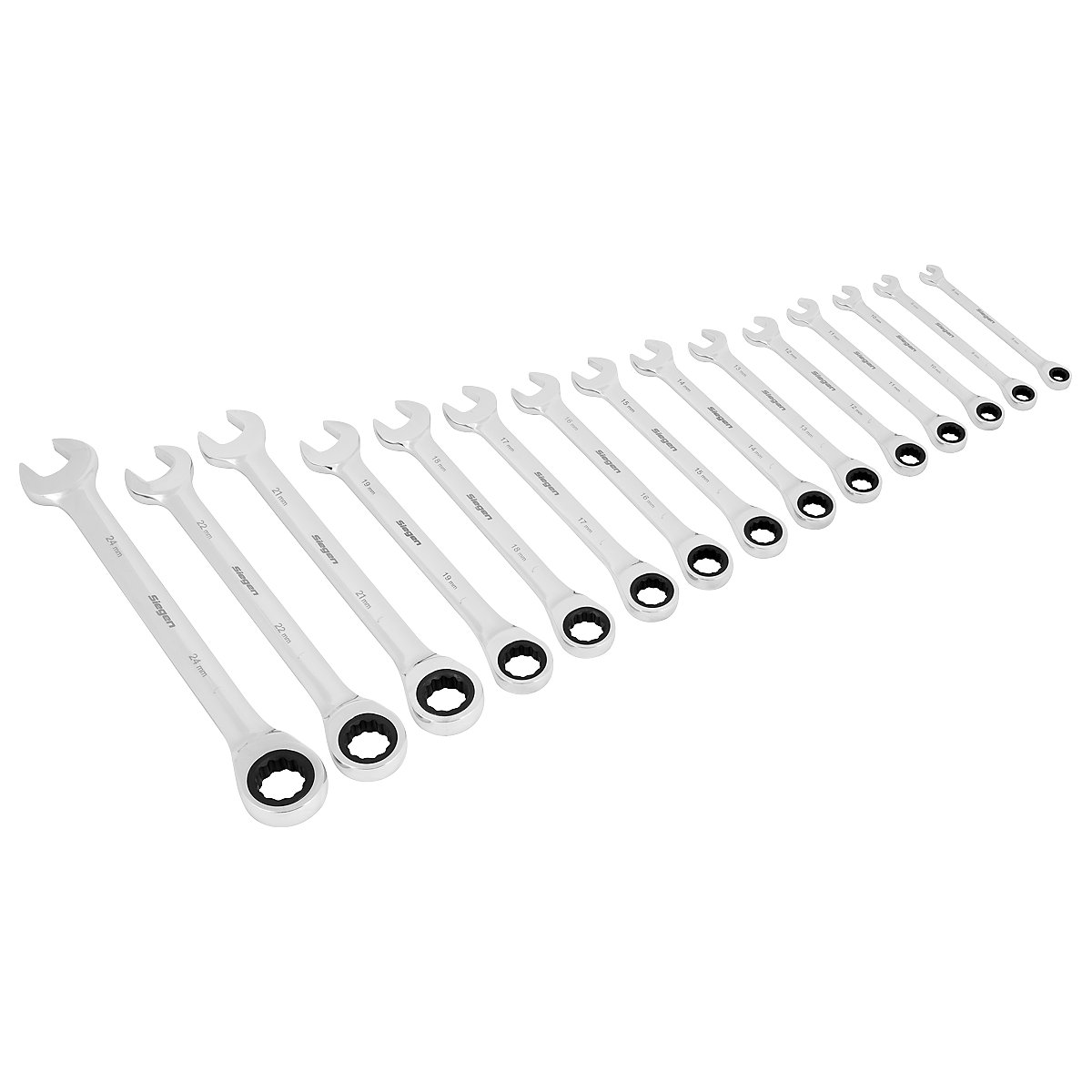 Sealey Siegen Combination Ratchet Spanner Set | 15 Piece (Product illustration 4)-3