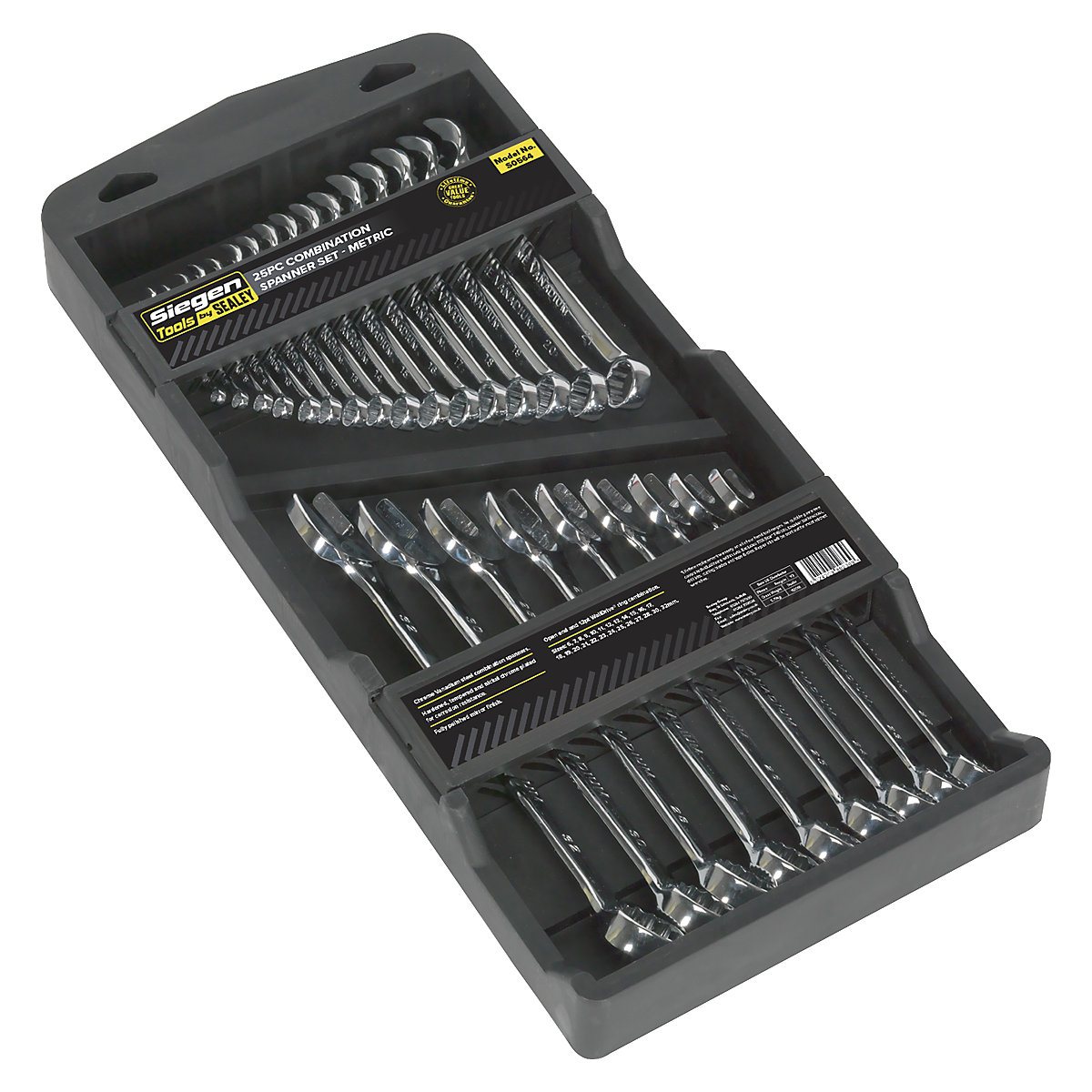 Sealey Siegen Combination Spanner Set | 25 Piece