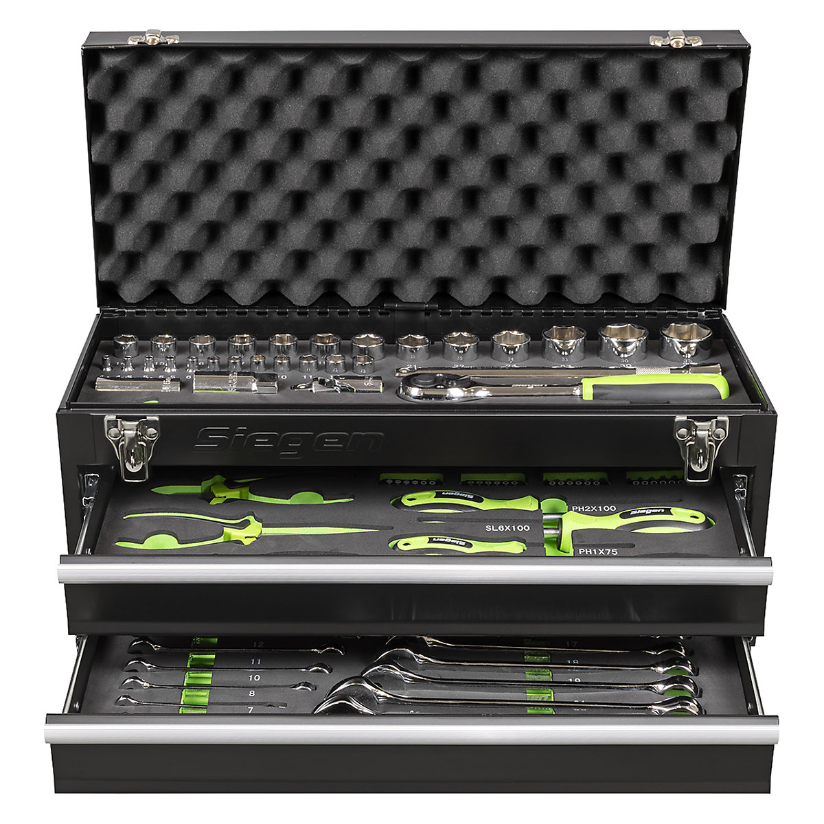 Sealey Siegen Portable 2 Drawer Tool Chest with Took Kit | 90 Piece