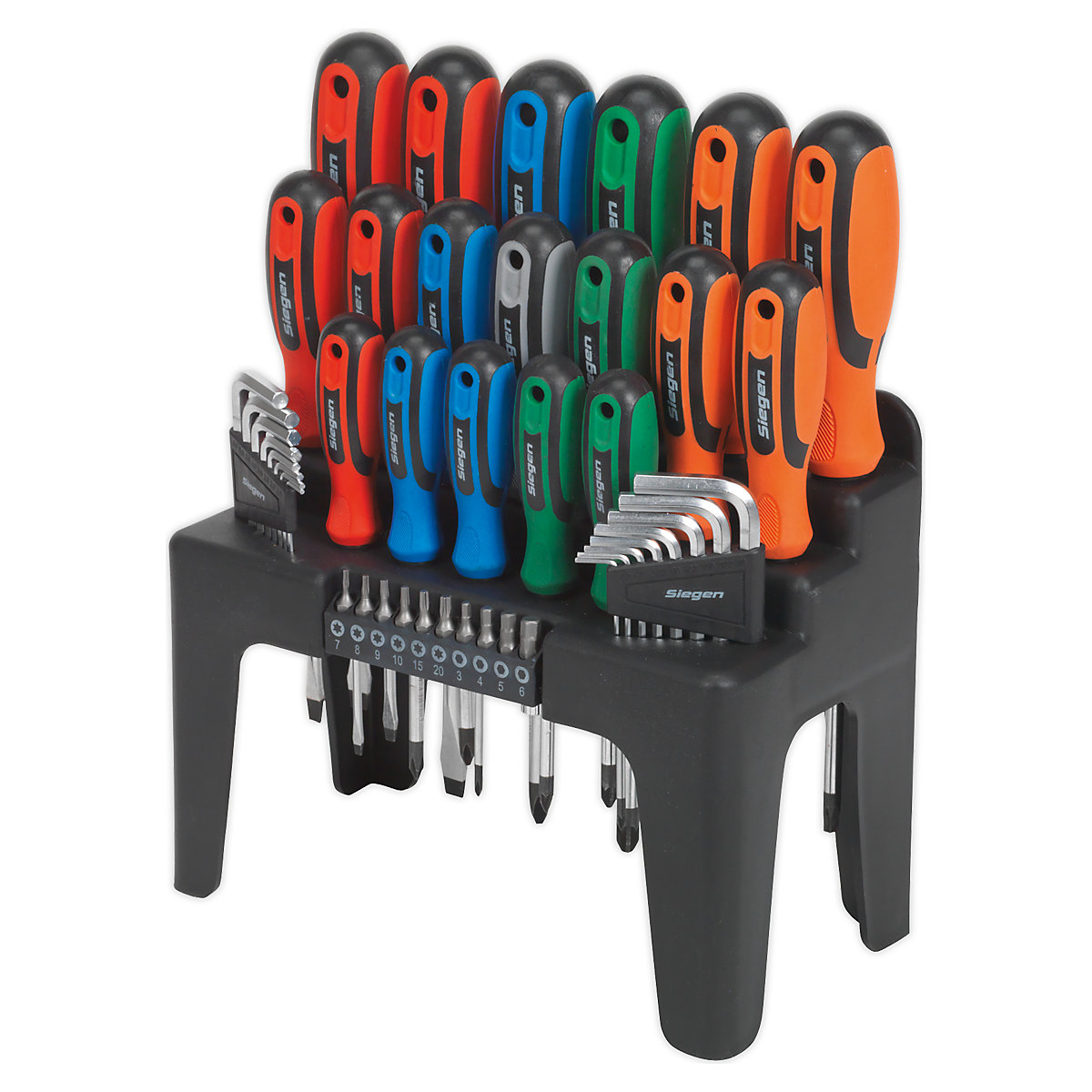 Sealey Siegen Standard or Hammer-Thru Screwdriver, Hex Key & Bit Sets | 44 Piece (Product illustration 3)-2