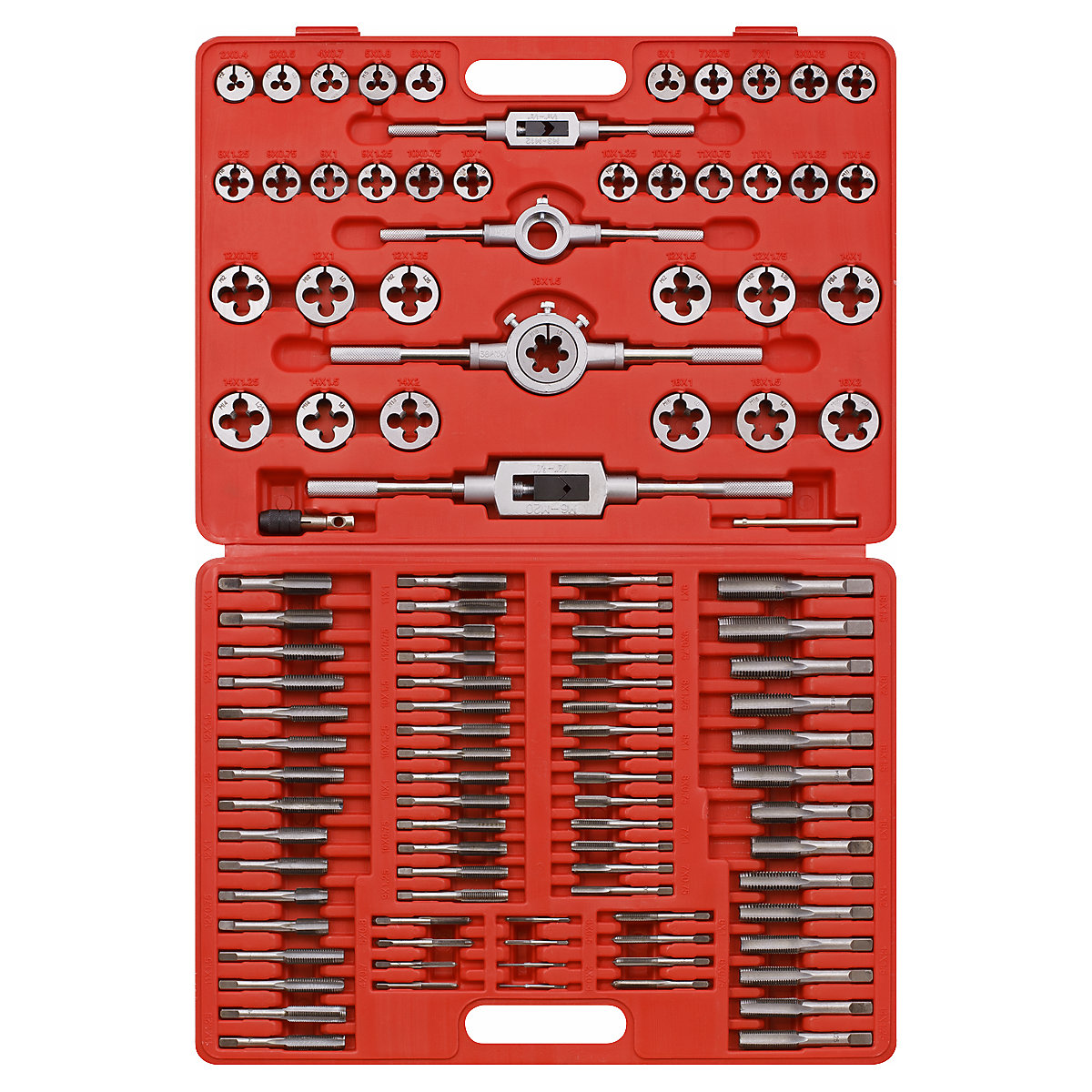 Sealey 110pc Metric Tap & Die Set (Product illustration 2)-1