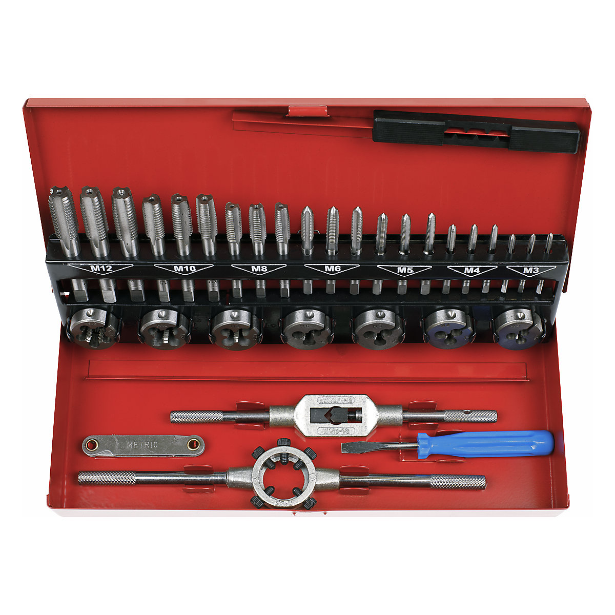 Sealey 32pc Metric Tap & Die Set | Split Dies (Product illustration 2)-1