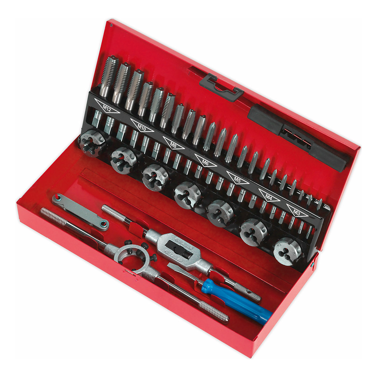 Sealey 32pc Metric Tap & Die Set | Split Dies (Product illustration 3)-2