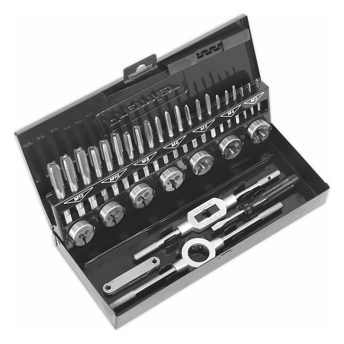 Sealey 32pc Professional Metric Tap & Die Set | Split Dies