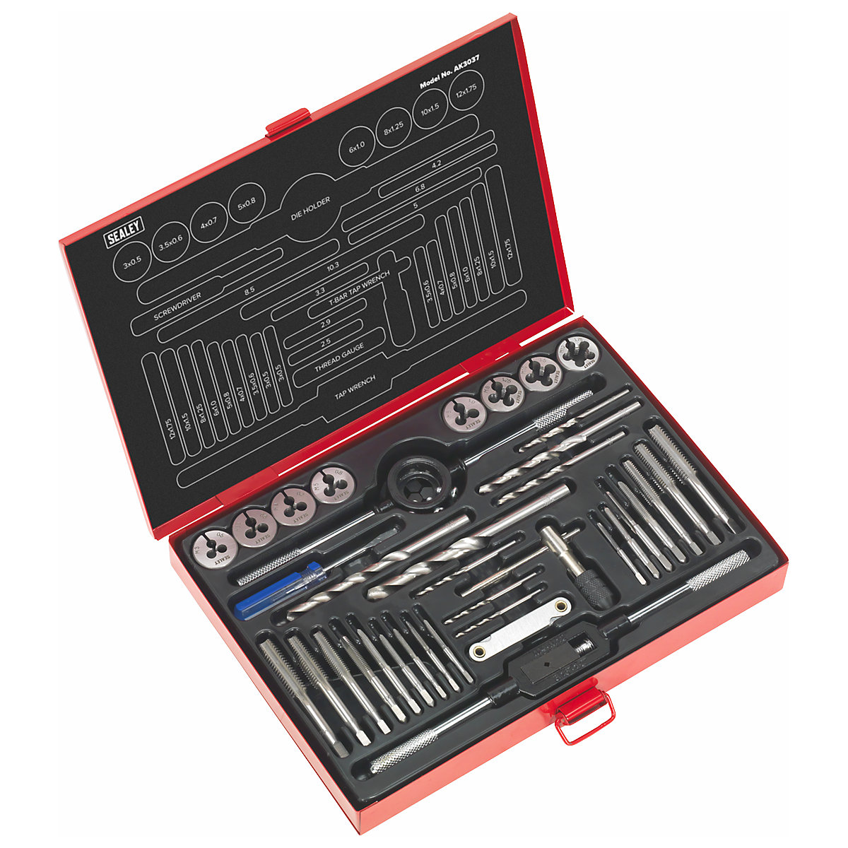 Sealey 37pc Metric Tap & Die Set | Split Dies