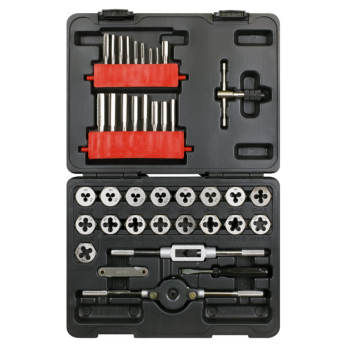 Sealey 39pc Metric Tap & Hex Die Set (Product illustration 2)-1