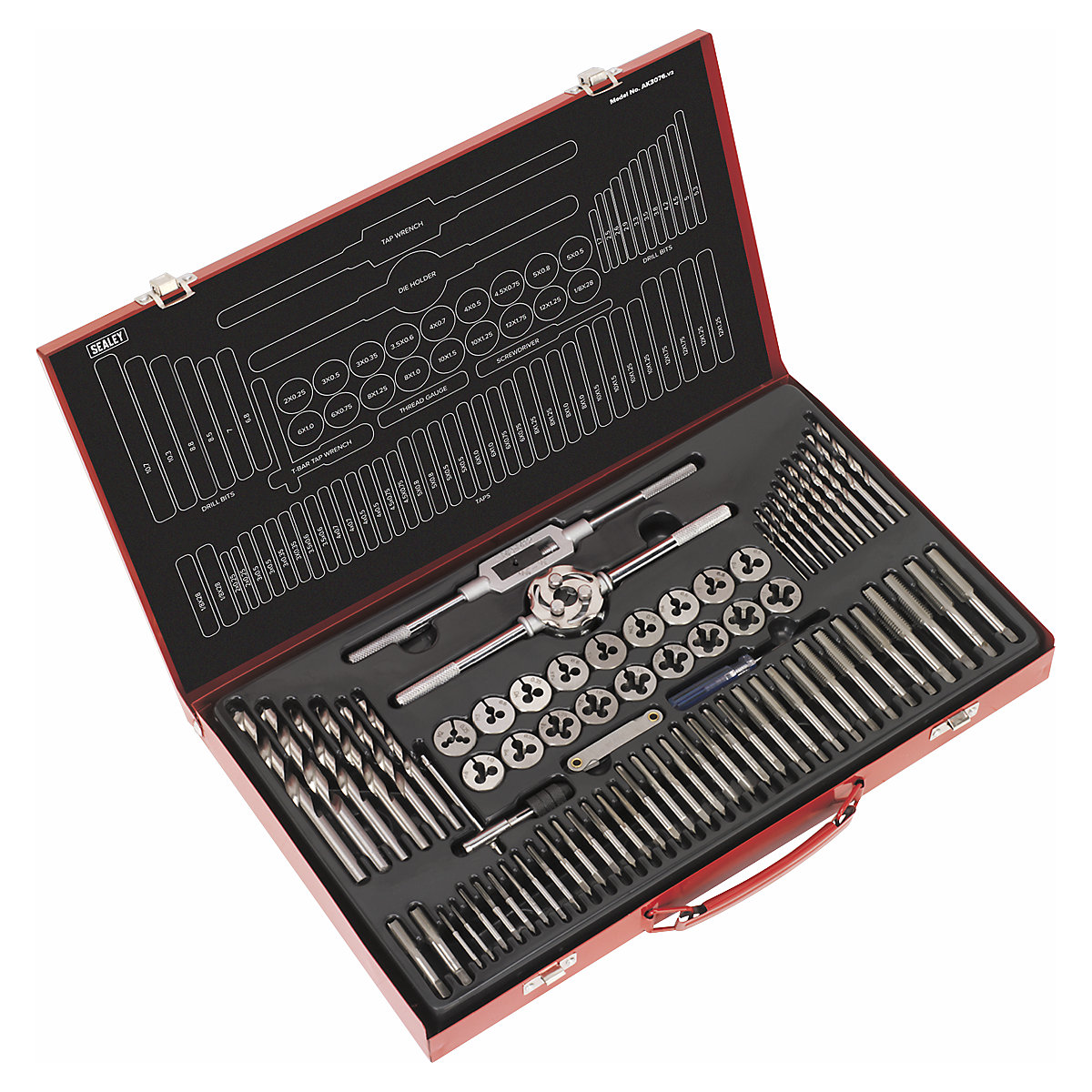 Sealey 76pc Metric Tap & Die Set | Split Dies
