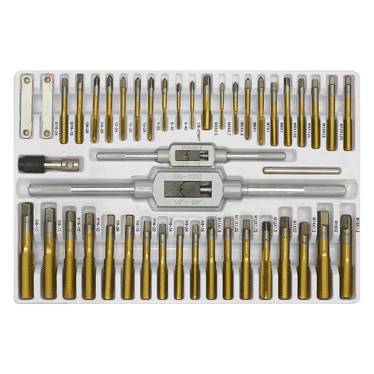 Sealey 86pc Hexagonal Metric & SAE/Imperial Tap &amp; Die Set (Product illustration 5)-4