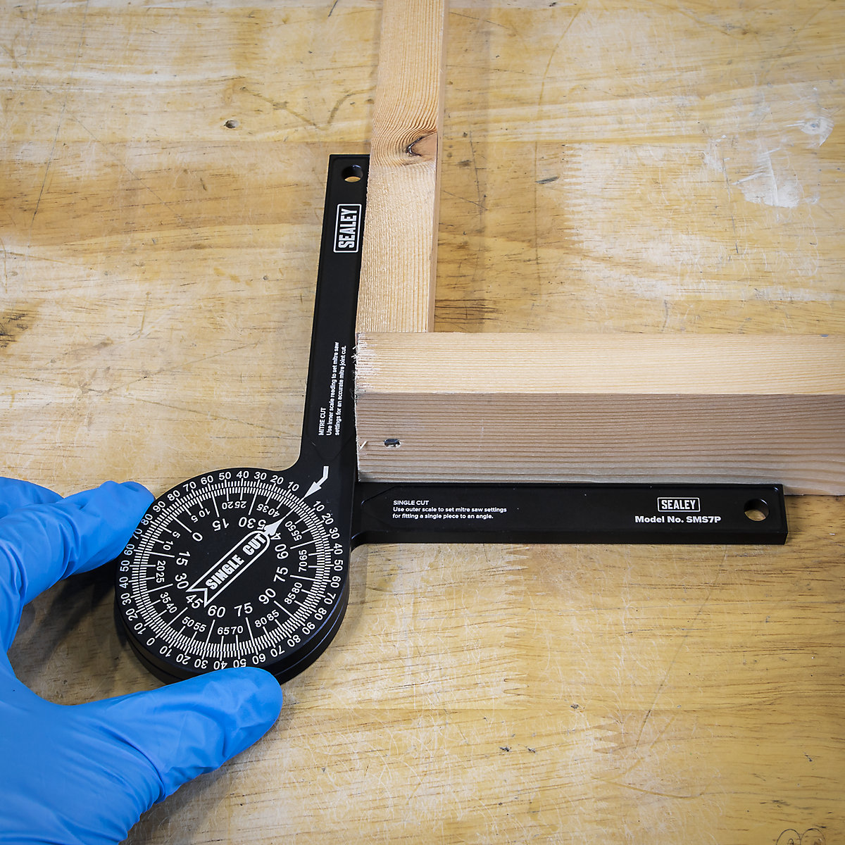 Sealey Aluminium Mitre Saw Protractor (Product illustration 7)-6
