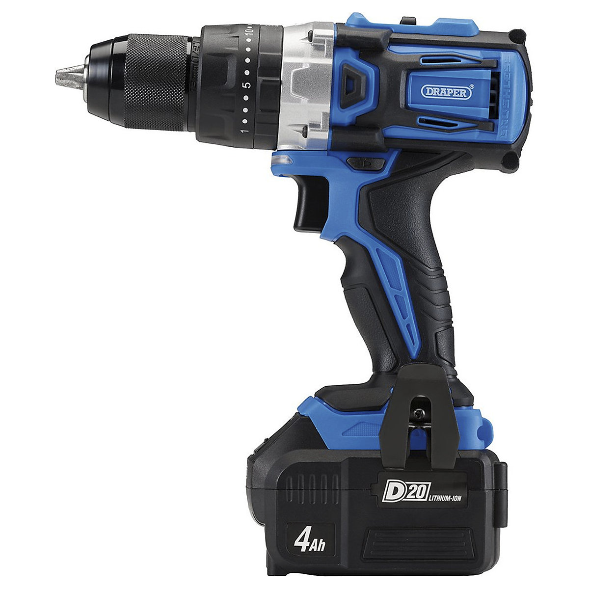Draper D20 Series Brushless Combi Drill with Battery & Charger (Product illustration 2)-1
