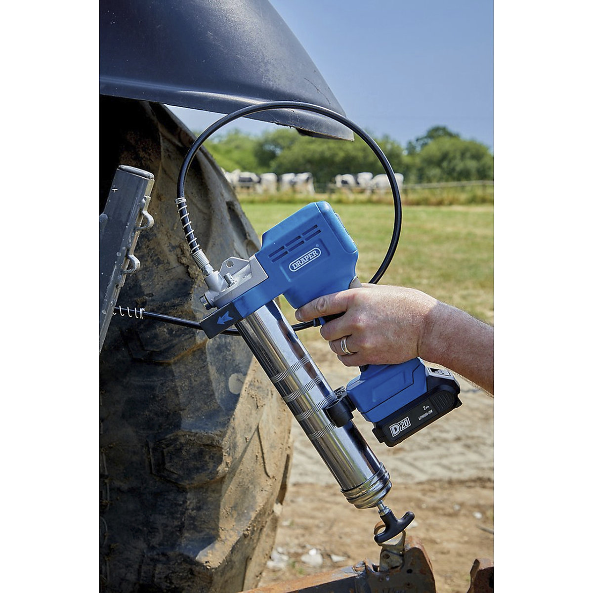 Draper D20 Series Grease Gun Kit with Batteries & Charger (Product illustration 14)-13